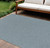 10' X 14' Aqua And Ivory Geometric Indoor Outdoor Area Rug
