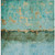 10' X 14' Teal Blue And Gold Abstract Washable Indoor Outdoor Area Rug