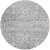 8' Silver Gray And Pewter Round Oriental Washable Indoor Outdoor Area Rug