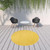 8' X 8' Yellow Round Non Skid Indoor Outdoor Area Rug - 606114457312