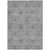 10' X 14' Pewter And Gray Floral Washable Indoor Outdoor Area Rug