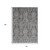 10' X 14' Gray And Pewter Damask Washable Indoor Outdoor Area Rug