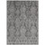 10' X 14' Gray And Pewter Damask Washable Indoor Outdoor Area Rug