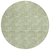 8' Green And Ivory Round Geometric Washable Indoor Outdoor Area Rug