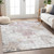 10' X 14' Ivory Light Purple And Gray Damask Washable Indoor Outdoor Area Rug