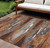 8' X 10' Copper Rust And Ivory Abstract Washable Indoor Outdoor Area Rug
