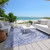 8' X 10' Blue Abstract Washable Non Skid Indoor Outdoor Area Rug Transitional Style - Blue Color
