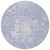 8' Lavender Ivory And Lilac Round Abstract Washable Indoor Outdoor Area Rug