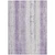 9' X 12' Purple And Ivory Striped Washable Indoor Outdoor Area Rug