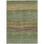 8' X 10' Olive Green And Chocolate Striped Washable Indoor Outdoor Area Rug