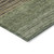 8' X 10' Olive Green And Chocolate Striped Washable Indoor Outdoor Area Rug