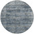 8' Denim Blue And Ivory Round Striped Washable Indoor Outdoor Area Rug - Denim Blue, Ivory