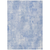 9' X 12' Sky Blue Denim Blue And Ivory Abstract Washable Indoor Outdoor Area Rug
