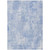 9' X 12' Sky Blue Denim Blue And Ivory Abstract Washable Indoor Outdoor Area Rug
