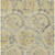 8' X 10' Gold Gray And Charcoal Floral Washable Indoor Outdoor Area Rug
