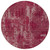 8' Burgundy And Ivory Round Geometric Washable Indoor Outdoor Area Rug - Burgundy, Ivory