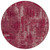 8' Burgundy And Ivory Round Geometric Washable Indoor Outdoor Area Rug - Burgundy, Ivory