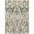 10' X 14' Ivory Green And Brown Floral Washable Indoor Outdoor Area Rug