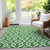 10' X 14' Emerald And Ivory Geometric Washable Indoor Outdoor Area Rug