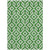 10' X 14' Emerald And Ivory Geometric Washable Indoor Outdoor Area Rug