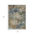 8' X 10' Blue Green And Beige Abstract Washable Indoor Outdoor Area Rug