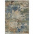 8' X 10' Blue Green And Beige Abstract Washable Indoor Outdoor Area Rug