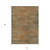 10' X 14' Terra Cotta Brown And Copper Abstract Washable Indoor Outdoor Area Rug