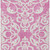 9' X 12' Blush And Ivory Damask Washable Indoor Outdoor Area Rug
