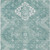 10' X 14' Aqua Teal Blue And Ivory Medallion Washable Indoor Outdoor Area Rug