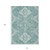10' X 14' Aqua Teal Blue And Ivory Medallion Washable Indoor Outdoor Area Rug