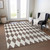 9' X 12' Brown Geometric Washable Indoor Outdoor Area Rug