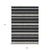 9' X 12' Black Ivory And Gray Striped Washable Indoor Outdoor Area Rug