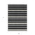 9' X 12' Black Ivory And Gray Striped Washable Indoor Outdoor Area Rug