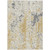 8' X 10' Gold And Ivory Abstract Washable Indoor Outdoor Area Rug