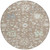 8' Taupe Beige And Gray Round Floral Washable Indoor Outdoor Area Rug - Taupe, Beige, Gray