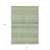 8' X 10' Artichoke Green Striped Washable Non Skid Indoor Outdoor Area Rug
