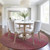 8' Red And Blush Round Ombre Washable Indoor Outdoor Area Rug