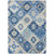 9' X 12' Blue Beige And Sky Blue Southwestern Washable Indoor Outdoor Area Rug
