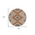 8' Copper Brown And Beige Round Tribal Washable Indoor Outdoor Area Rug