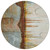 8' Rust And Beige Round Abstract Washable Indoor Outdoor Area Rug