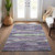 9' X 12' Purple And Lavender Abstract Washable Indoor Outdoor Area Rug - 880016502152