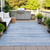 9' X 12' Sky Blue And Ivory Striped Washable Indoor Outdoor Area Rug - Sky Blue, Ivory
