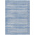 9' X 12' Sky Blue And Ivory Striped Washable Indoor Outdoor Area Rug - Sky Blue, Ivory