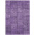 8' X 10' Purple Eggplant And Gray Patchwork Washable Indoor Outdoor Area Rug