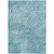 9' X 12' Teal Abstract Washable Non Skid Indoor Outdoor Area Rug Transitional Style - Teal Blue Color