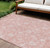 9' X 12' Pink Ivory And Blush Floral Washable Indoor Outdoor Area Rug