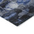 10' X 14' Navy Blue And Denim Blue Floral Washable Indoor Outdoor Area Rug