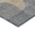 8' Gray And Gold Round Abstract Washable Indoor Outdoor Area Rug