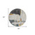 8' Charcoal Gray And Tan Round Abstract Washable Indoor Outdoor Area Rug