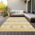 9' X 12' Gold Taupe And Beige Southwestern Washable Indoor Outdoor Area Rug